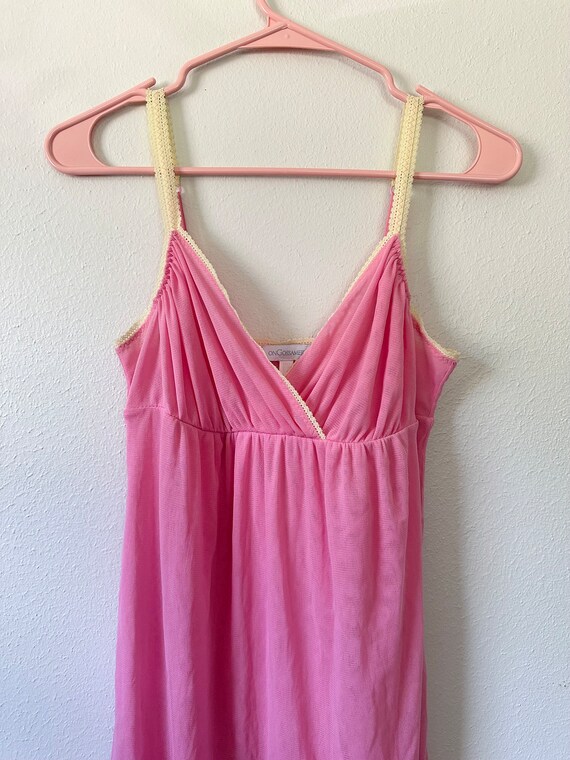 Y2K Pink Mesh Mini Slip Dress size medium - image 4