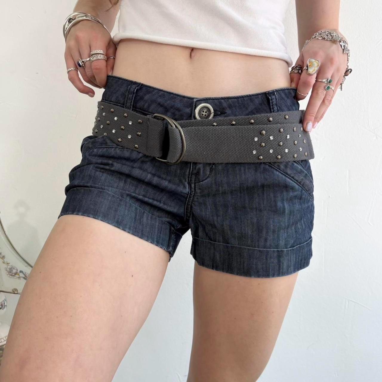 Old Navy Gray Y2K Canvas Wooden Beaded Belt Size S/M Vintage Striped Canvas Web Belt: Y2K Hipster Military Style  main image 2