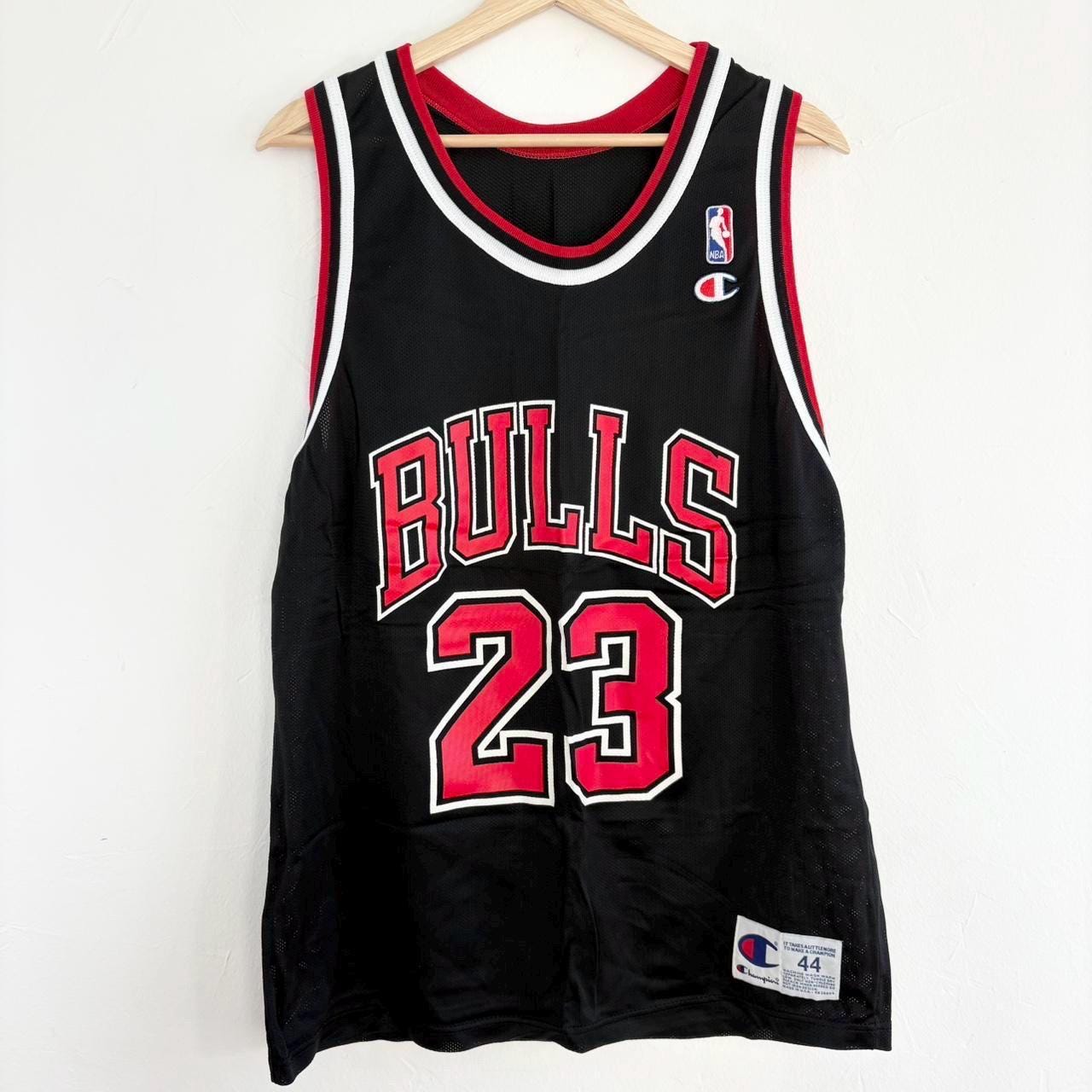 90’s Champion black michael jordan USA製 VTG OG Michael Jordan Champion Black NBA Jersey XL 18-20
