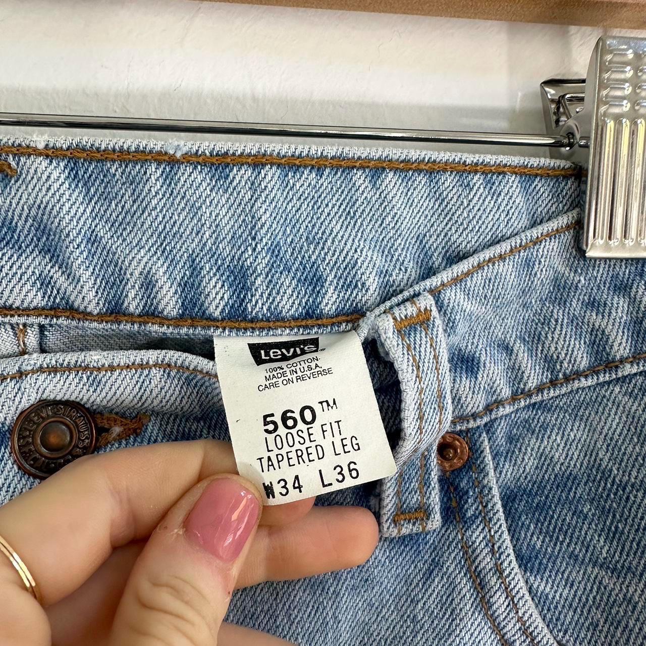 【W34 L34】90s USA製 levi's リーバイス 560 Levis 560 Loose Fit Tapered Leg 36x30 Jeans 36 W | 30 L