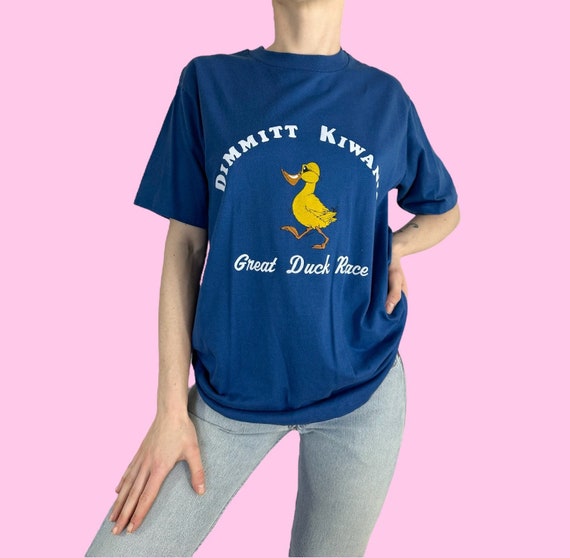 Vintage 90s Dimmitt Texas Cute Duck Novelty T-shi… - image 1