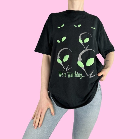 Roswell NM Womens Crewneck T-Shirt – Alien Love Child
