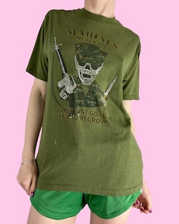 Vintage 80s Marines Skull Graphic T-shirt - USA Military Large - Etsy