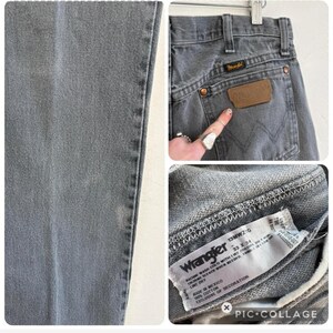 Vintage faded grey wash western jeans by Wrangler W30/31 image 8