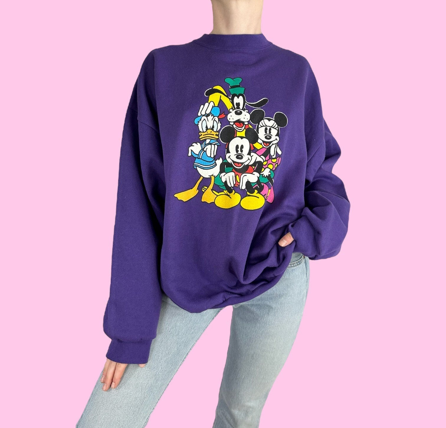 Purple disney sweatshirt deals