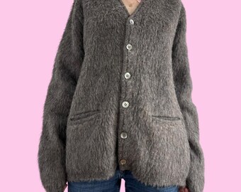 Vintage 60s Virgin Alpaca Worsted Wool Cardigan Kurt Grunge Vintage 60s Virgin Alpaca Worsted Wool Cardigan Kurt Grunge