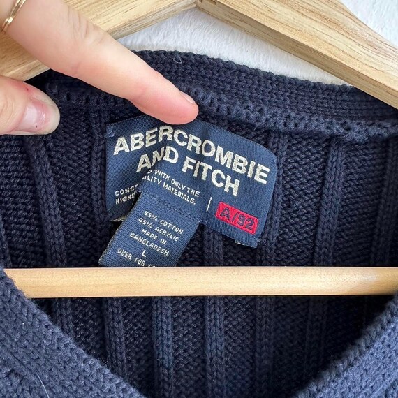 Vintage Abercrombie & Fitch Navy Blue Skater Sweater Size Large