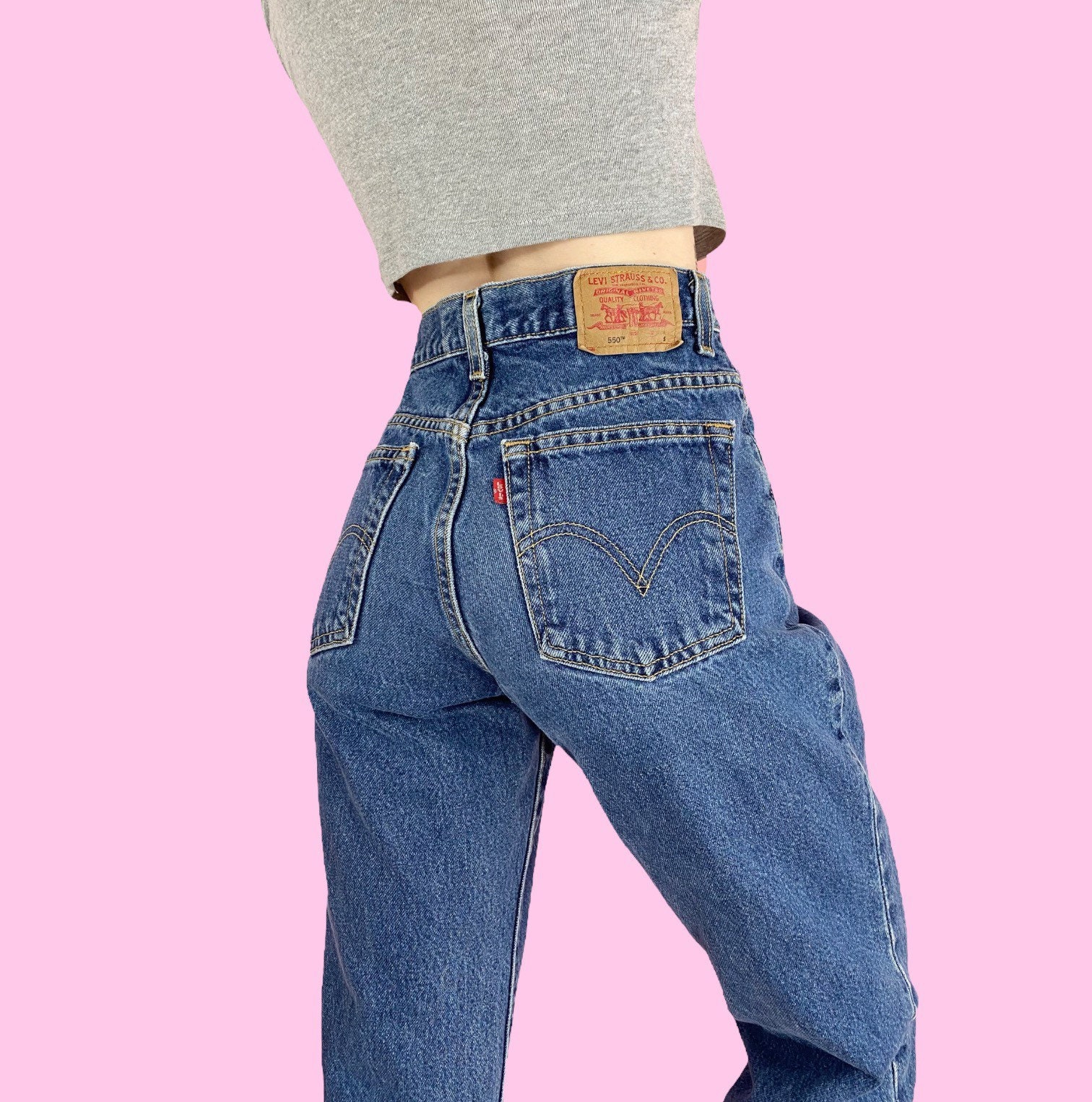 Y2K Levis 550 Medium Wash Relaxed Fit Mom Jeans Size 10 W29 - Etsy