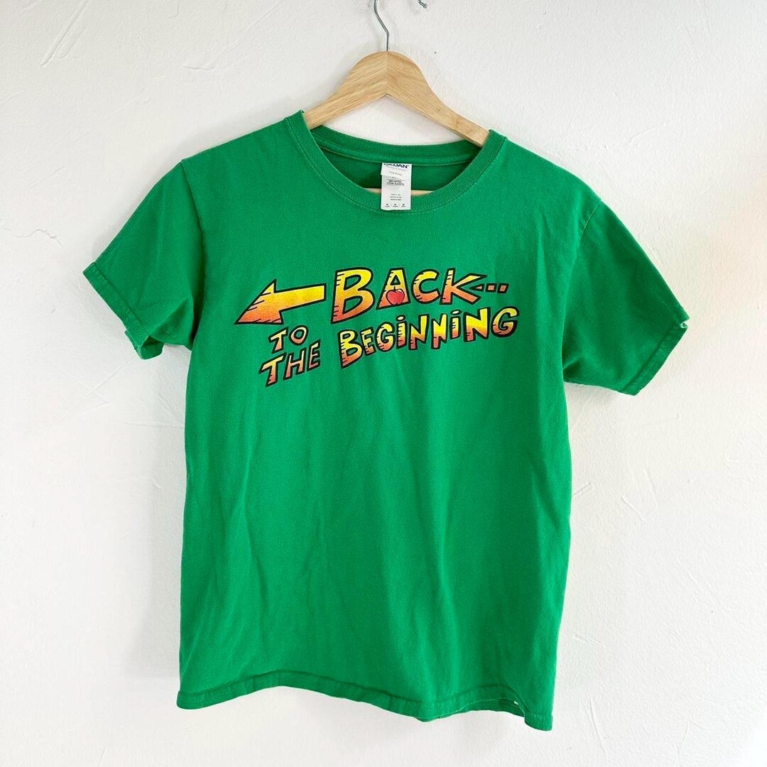 Y2K Green back to the Beginning Apple Cropped Tshirt Size Youth Medium