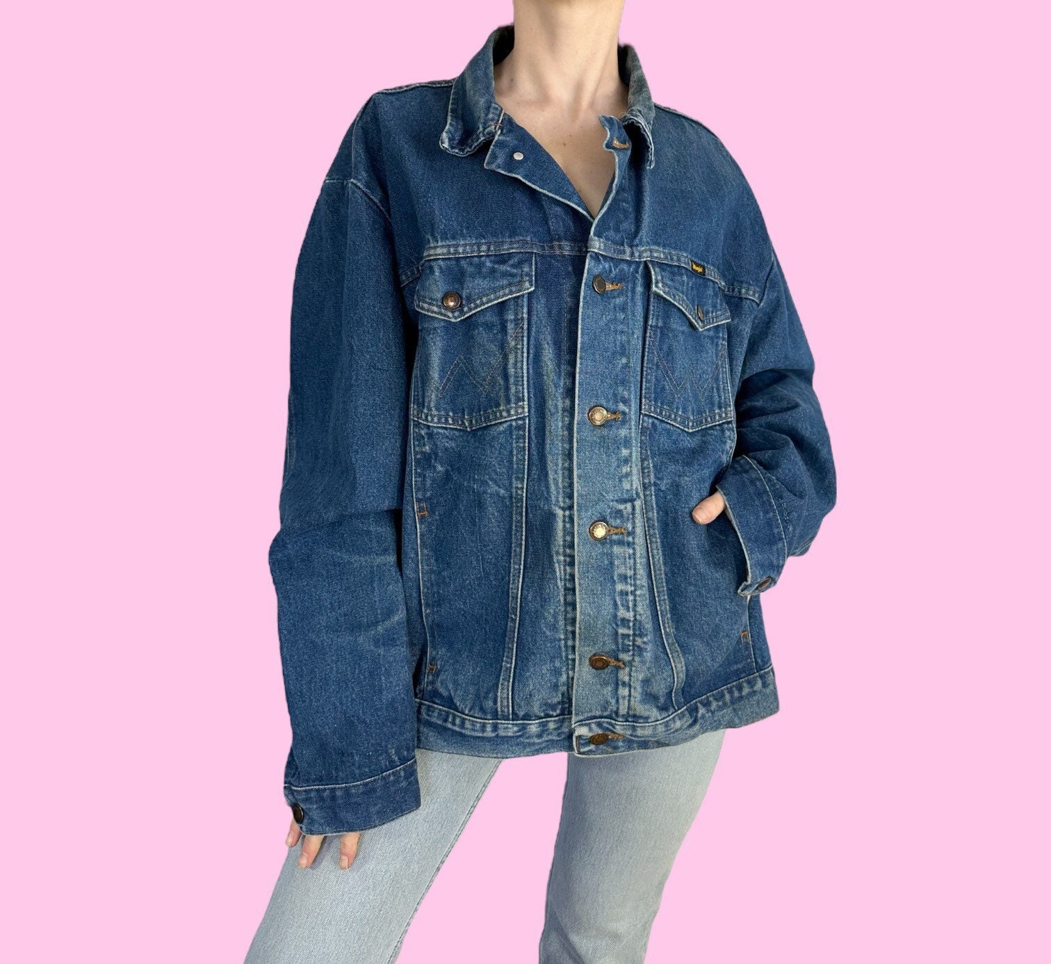 Vintage 90s Wrangler Denim Trucker Jacket Size XXL - Etsy
