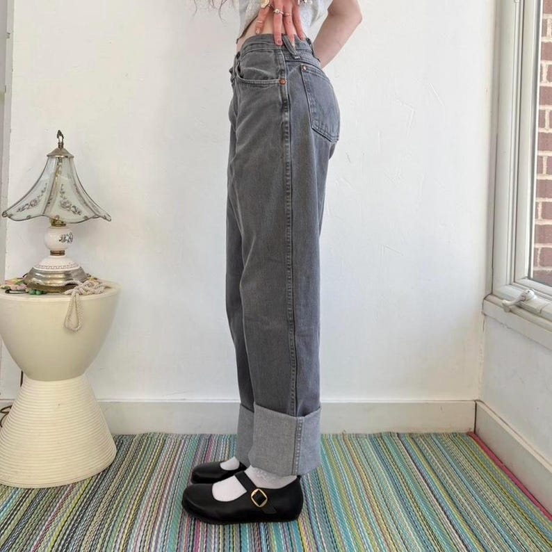Vintage faded grey wash western jeans by Wrangler W30/31 image 5