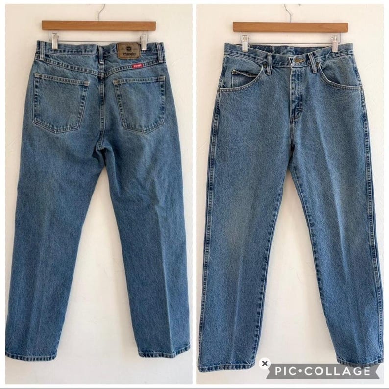 Vintage medium wash loose fit dad jeans by Wrangler W29/30 image 7