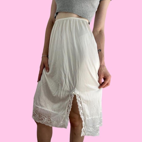 80s white lace skirt outlet