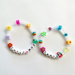 Handmade Colorful Customizable Beaded Bracelets, Seed Bead Bracelets, 90s Inspired Trendy Beaded Bracelet, Personalized Bracelet, Rainbow