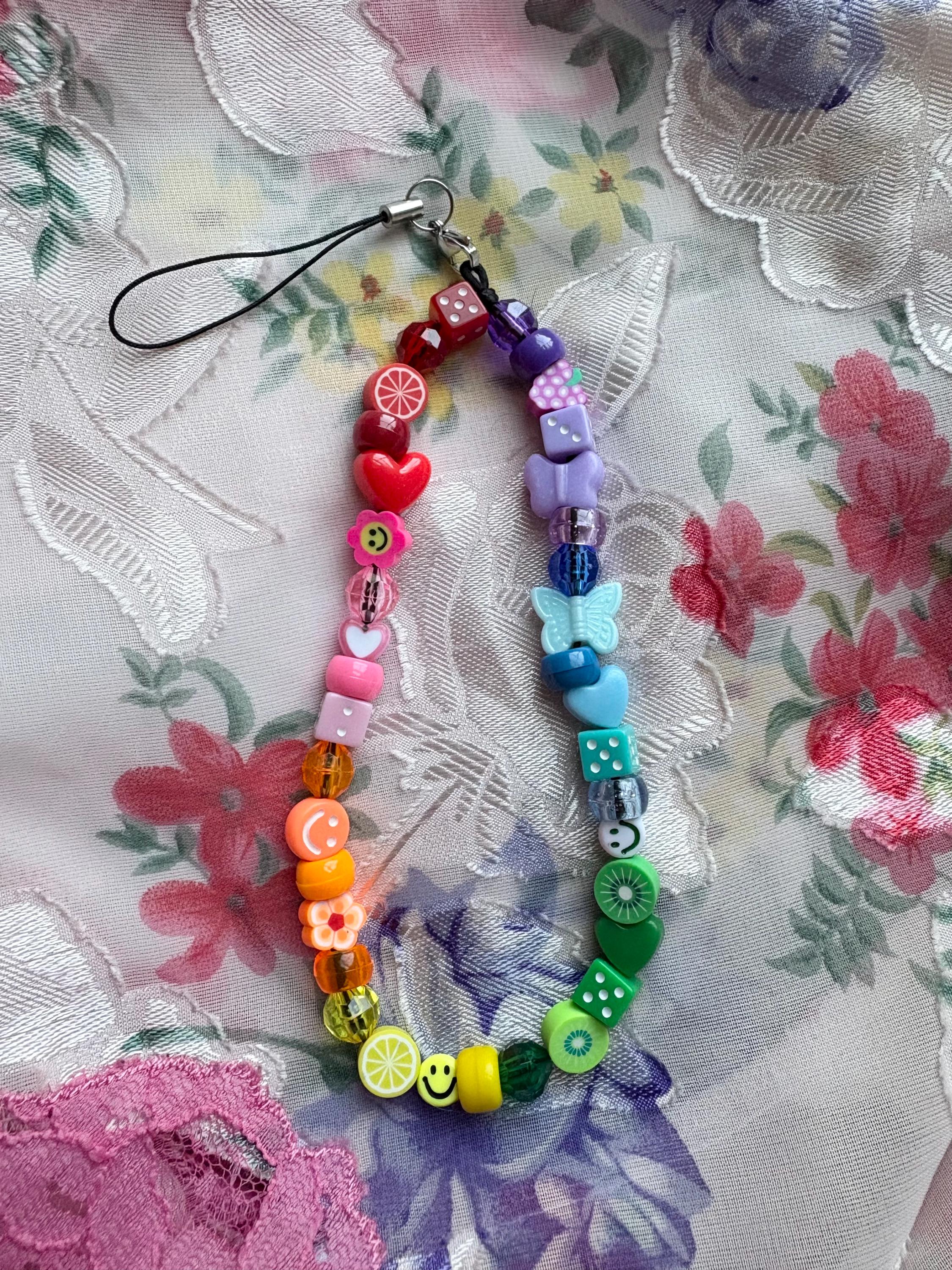 スマホアクセサリー HAPPY MIDI phone chain / key chain 100 HAPPY MIDI - cell phone chain / key chain – UPBEADS