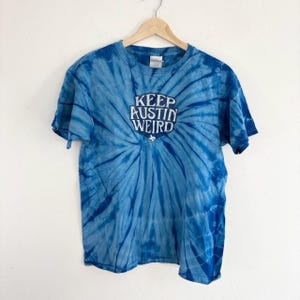 Keep Austin Weird tie dye t-shirt by Gildan youth large, fits like a Womens small