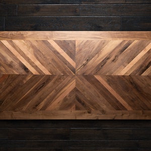 Walnut Mirrored Chevron