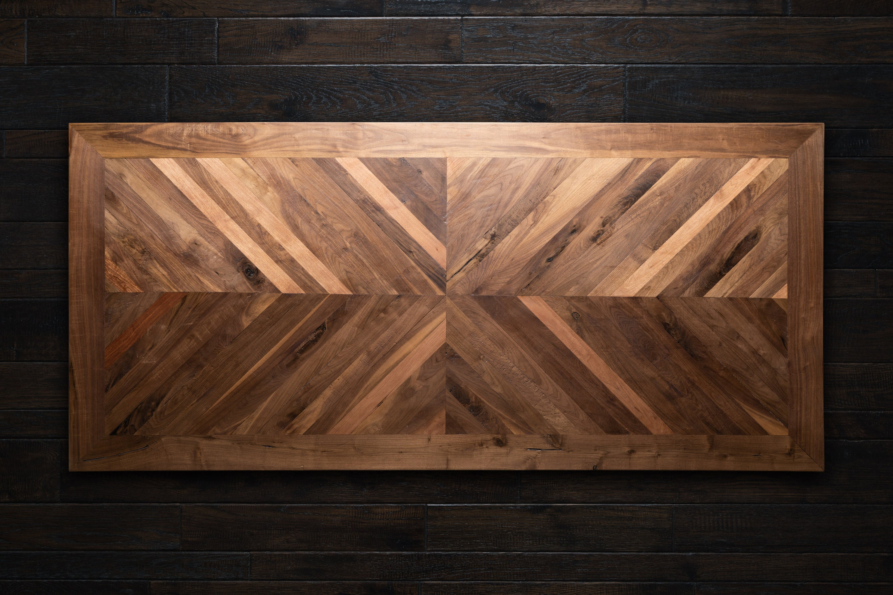 Mirrored 2024 chevron table