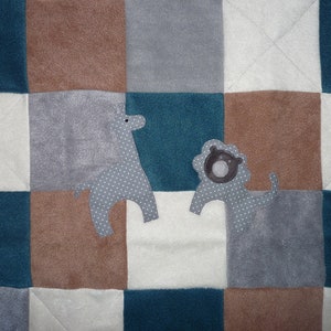 Baby blanket *with name of the child * children blanket * cosy blanket *crawling banket * patchwork blanket * birthday gift *animals