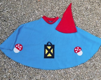 Zwergenkostüm Kinder, Wichtelkostüm, Märchen, Faschingskostüm, Zwerg, Umhang Zwergenmütze Karneval Kostüm Retro Kinderkostüm