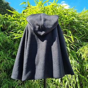 Black cape  - Halloween, Cape  - dwarf cape for adults