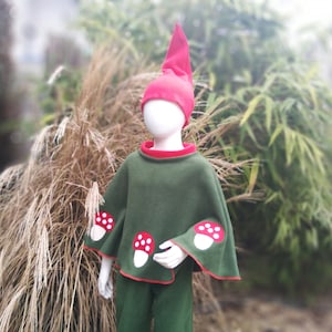 Dwarf cape, dwarf costume, dwarf costume, cape with dwarf hat retro costume