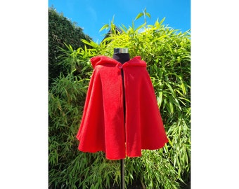 Rotkäppchen Cape für Kinder, Sandmännchen Cape, Sandmann, Schneekönigin , Eisprinzessin ALLE FARBEN