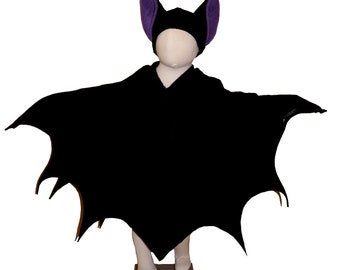 Bat costume, bat, vampire, halloween, children costume, cape carnival, masquerade costume, fancy dress costume, animal costume