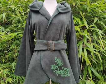 Forest spirits, fairies, elves - jacket with pointed hood, hooded jacket