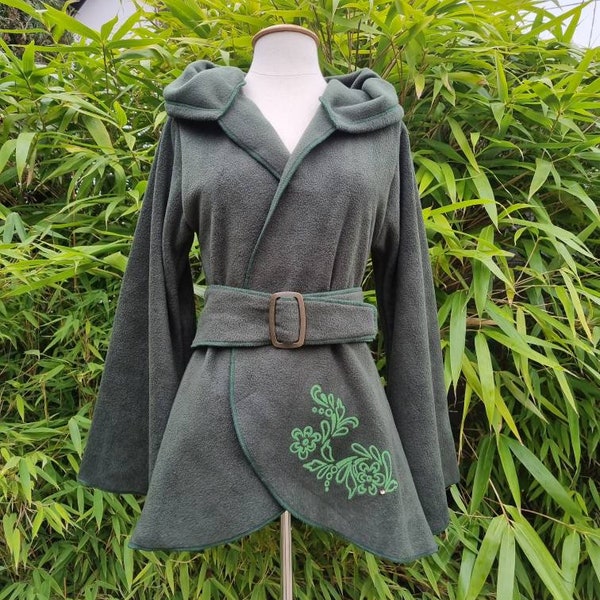 Forest spirits, fairies, elves - jacket with pointed hood, hooded jacket