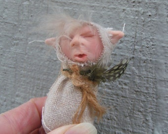 OOAK Hand Sculpted Little Woodland Elf Baby