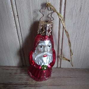 Inge-Glas Of Germany Glass Small Santa Ornament