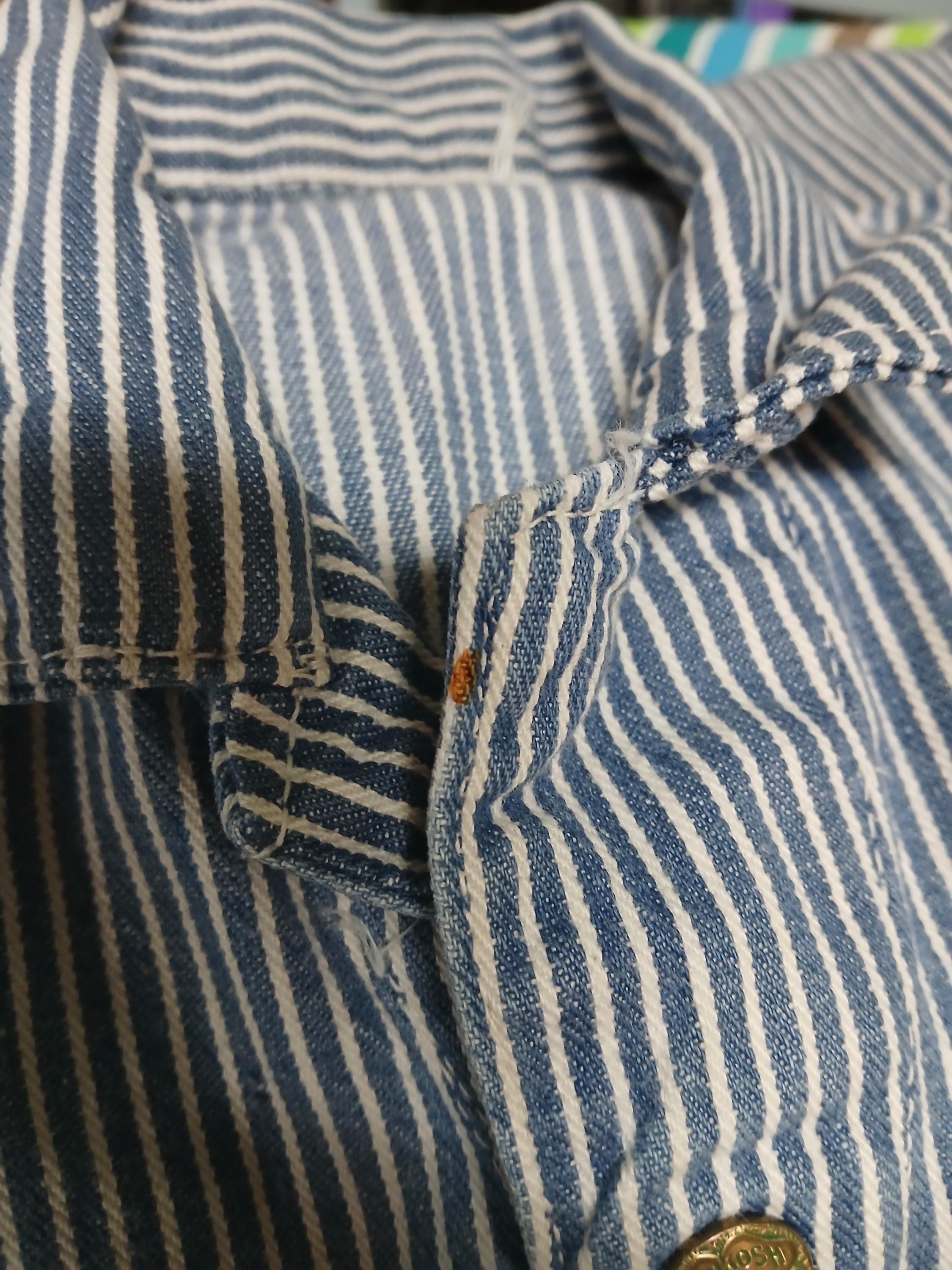 RARE Vintage Oshkosh B'gosh Hickory Striped Toddler Coveralls