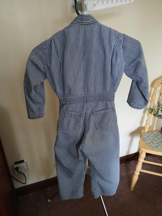 RARE Vintage Oshkosh B'gosh Hickory Striped Toddler Coveralls