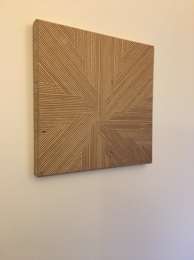 Birch plywood geometric pattern wall art | Etsy