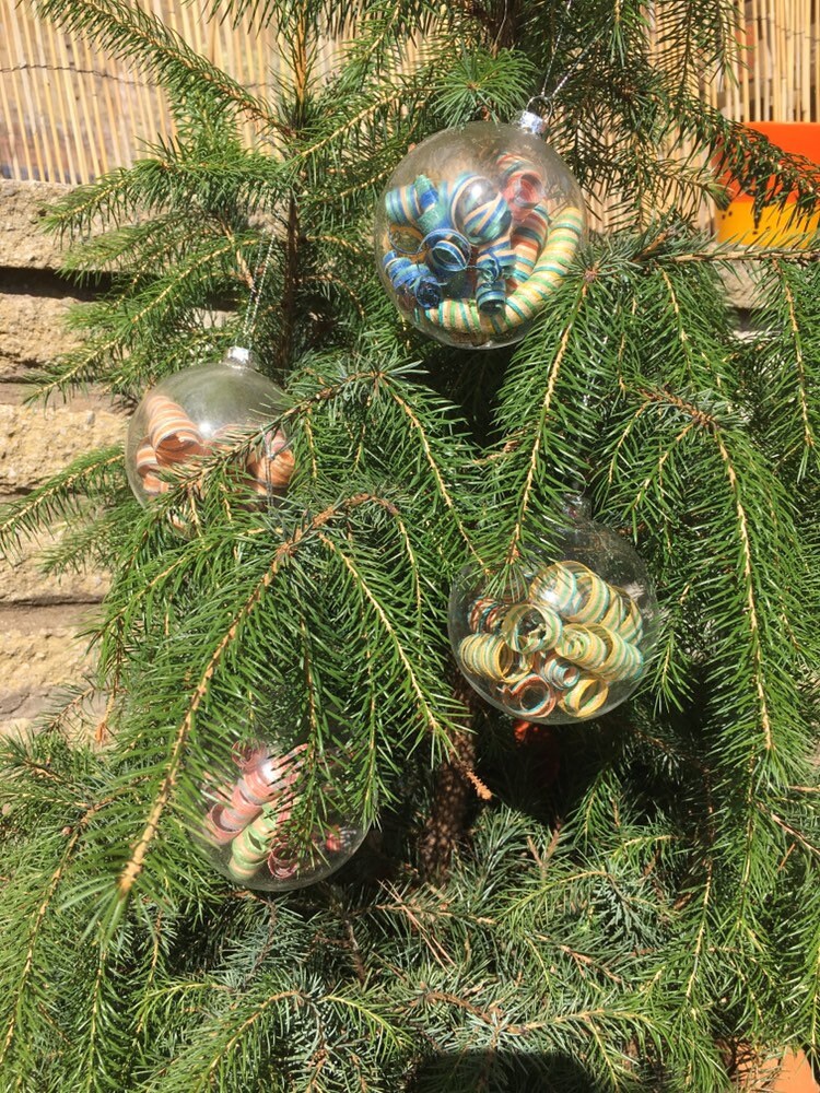 Set of 5 Recycled Skateboard Glass Christmas Tree Ornaments | Etsy