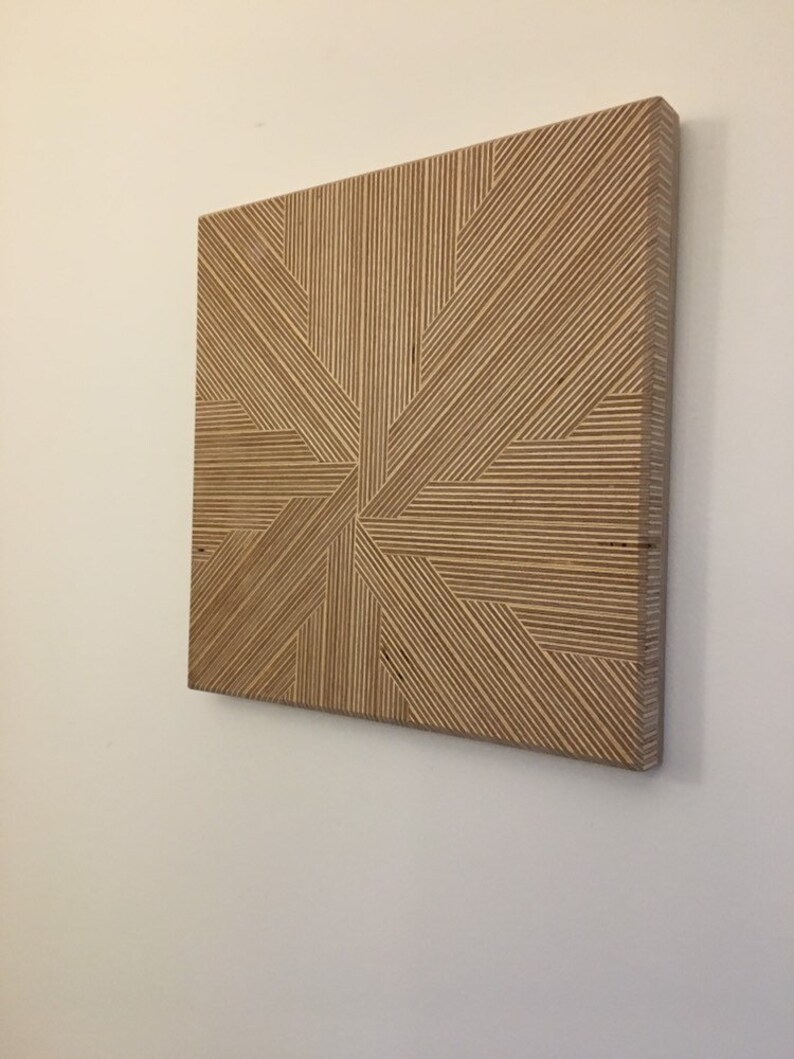 Birch plywood geometric pattern wall art Etsy