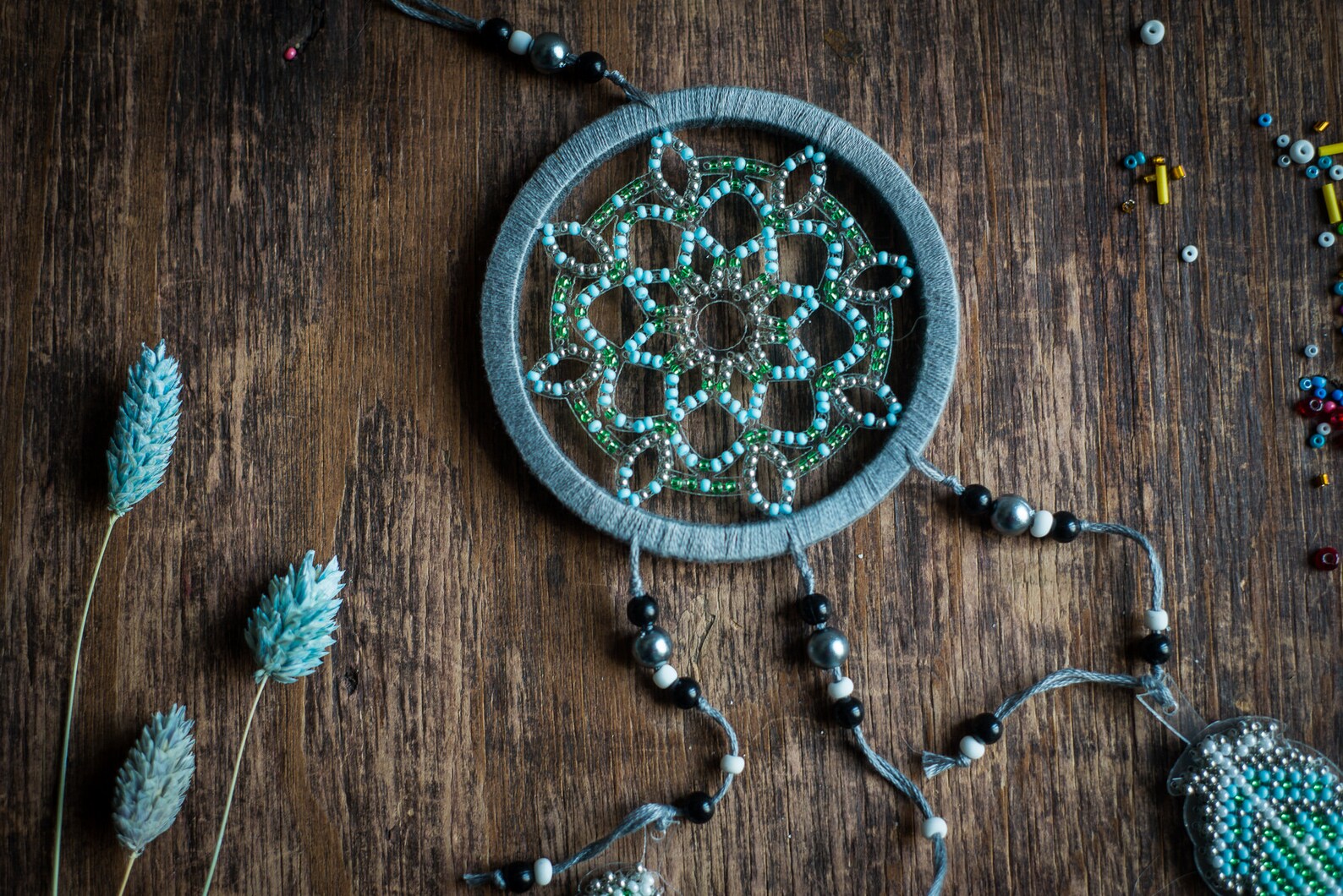 Seed Bead Dreamcatcher Craft Kit DIY Beaded Hanging Tutorial Etsy