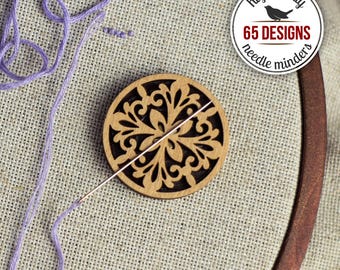 Wooden Needle Minder, Magnetic Needle Holder for Embroidery and Sewing, Unique Gift for Crafter