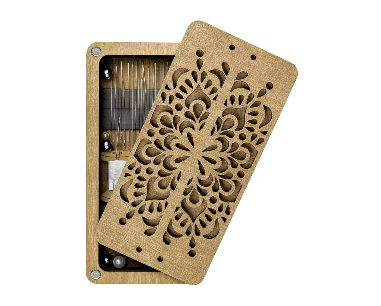 Needle Holder Wood Box Crossstitch Storage Tool Etsy