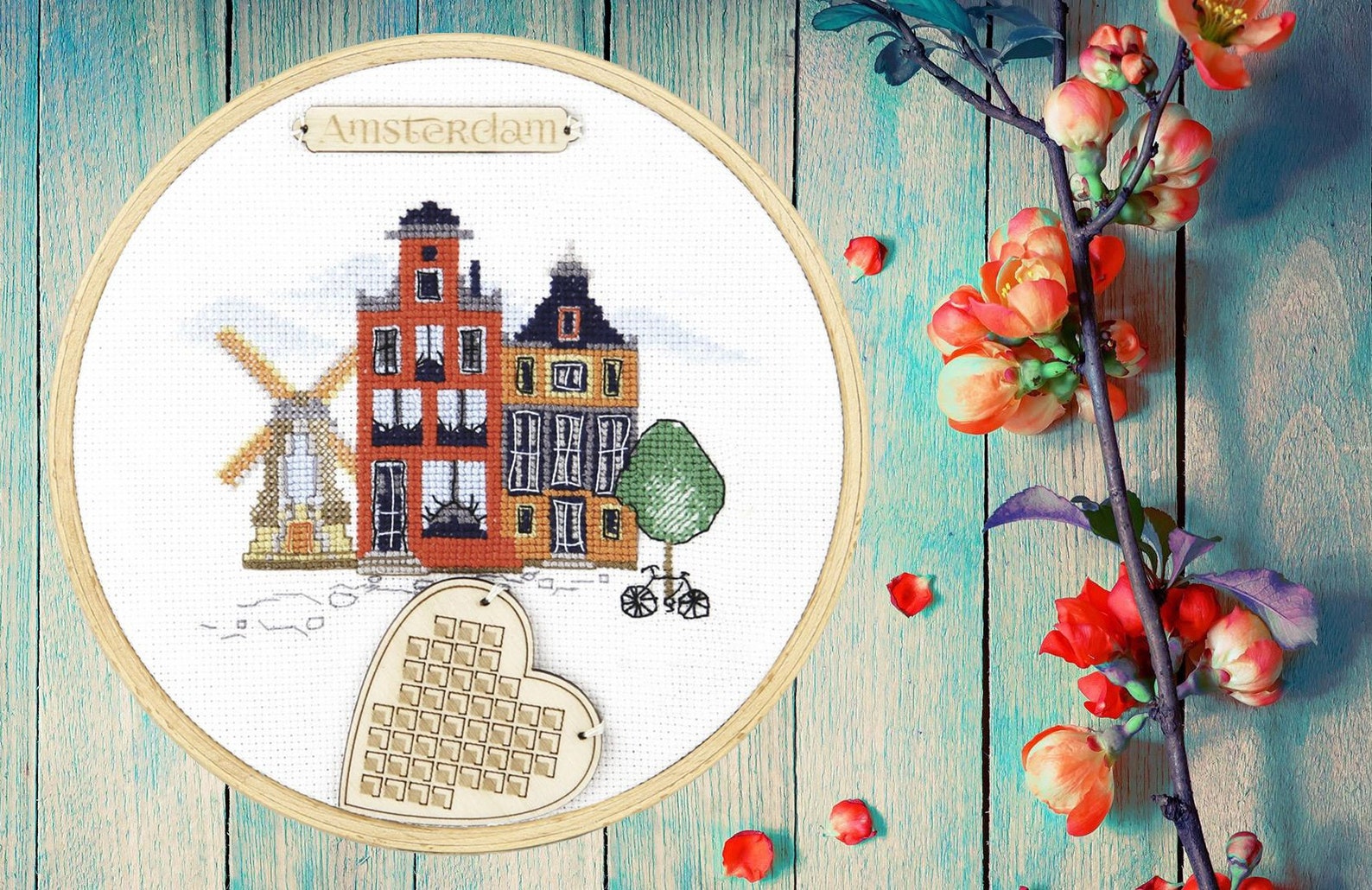 Amsterdam embroidery craft kit diy embroidered picture cross  etsy Amsterdam embroidery craft kit diy embroidered picture cross  etsy