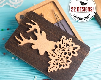 Wooden Pin Holder — Needle Case for Sewing and Embroidery
