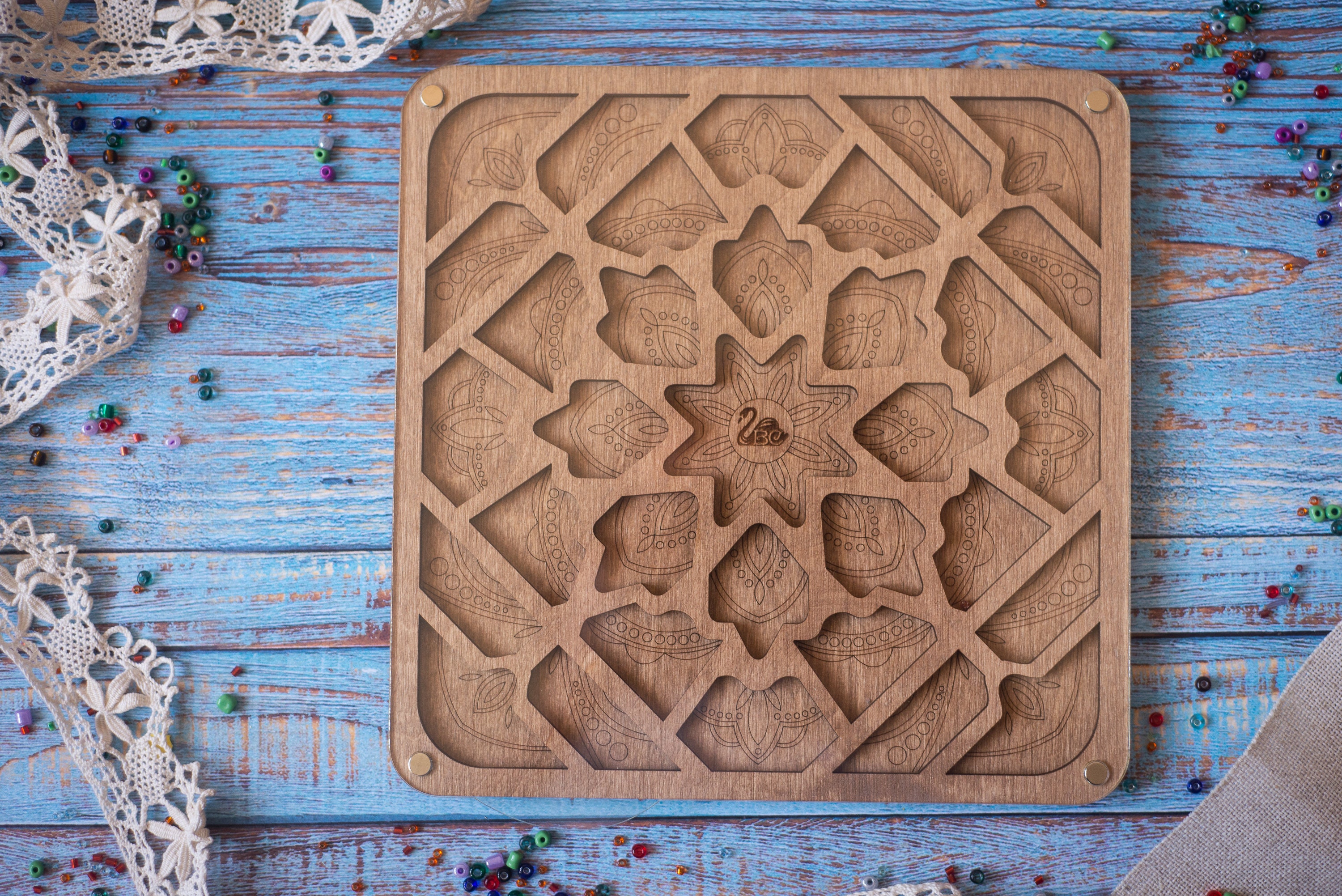Holz-Samen-Perlen-Organizer quadratische Aufbewahrungsbox für | Etsy