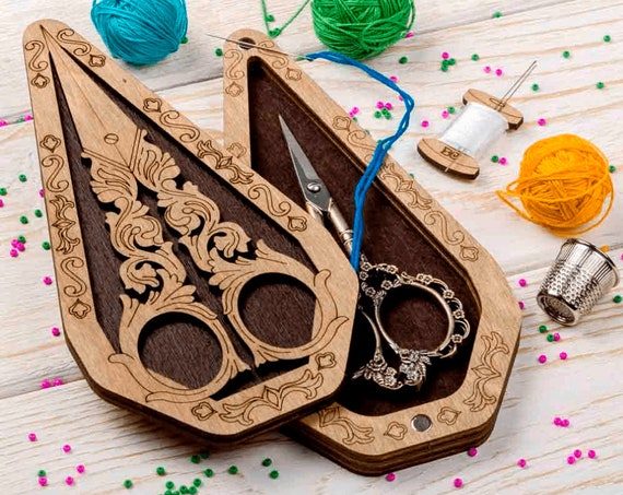 Scissors Wooden Storage Case Embroidery Scissor Keeper Sewing Notions  Organizer Sewing Notion Gifts 