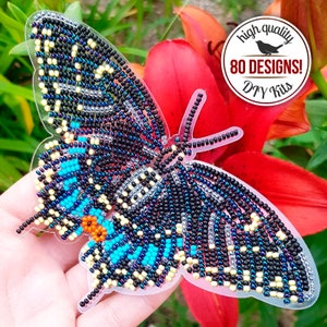 DIY Butterfly Bead Embroidery Kit, Butterfly Beading Kit, Beaded Butterfly Craft Kit, DIY Fridge Decor, Spring Curtains Decor, Easter Gift