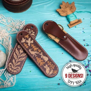 Zestaw do haftu DIY Travel Scissors Case, zestaw do haftu krzyżykowego Scissors Holder, ręcznie robiony prezent dla matki