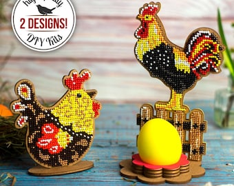 DIY Beaded Easter Ornaments, Beaded Rooster Embroidery Kit, Easter Holder Beading Kit, Easter Table Decor, Easter Home Decorations, Mom Gift