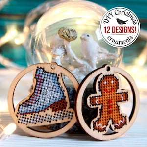 DIY Christmas Ornaments Embroidery Kit, Christmas Tree Decor, Xmas Gift for Mother