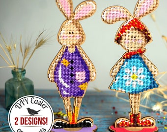 DIY Easter Bunny Beading Kit, Easter Ornaments Bead Embroidery Kit, Easter Home Decor, Festive Table Decor, Easter Decorations, Mother Gift