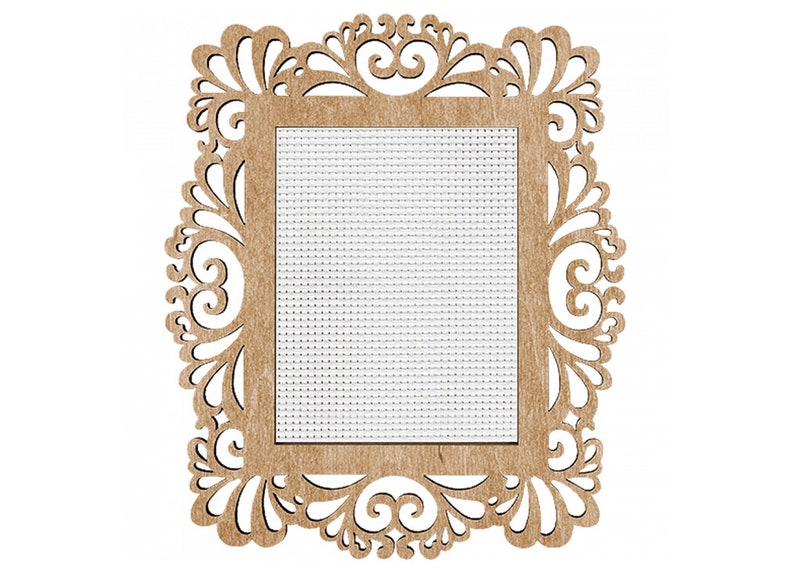 stretched blank canvas eco-friendly openwork decor Laser cut display frame FLH-010